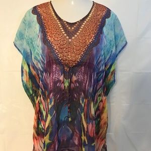 Jenny Fashion Paris Womens Blouse Size 10 Boho